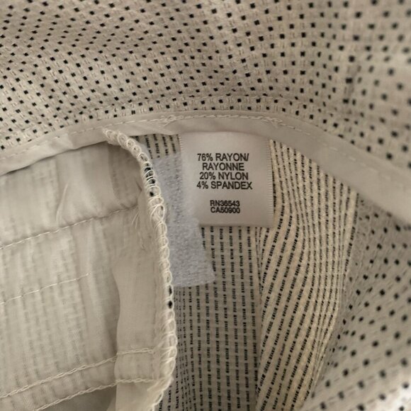 Van Heusen Women Super Stretch Beige Dotted Straight Leg Pants Size 10 NWT - Picture 9 of 10